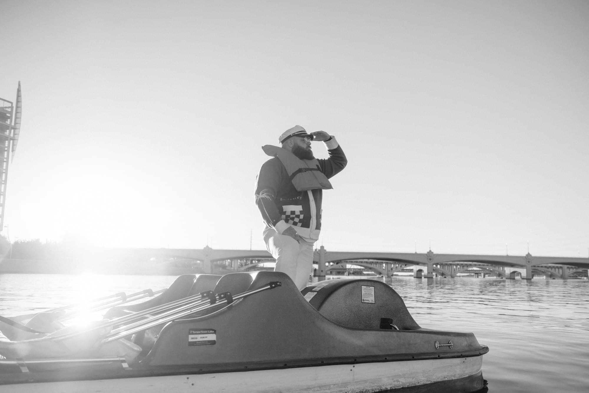 Taylor Anderson on a paddle boat